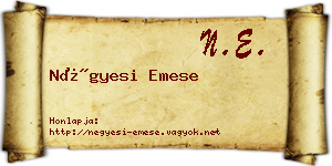 Négyesi Emese névjegykártya